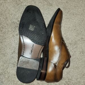 Sophisticated Leather Tan Oxfords